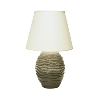 HAEGER Ceramic Ombré Wave Table Lamp, Grey
