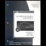 Modern Business Statistics with Microsoft Excel  Solution Manual