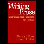 Writing Prose  Techniques and Purposes