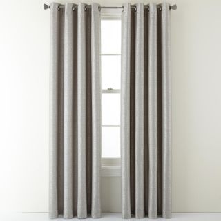 Studio Distressed Texture Grommet Top Blackout Lined Curtain Panel, Gray