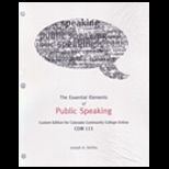 Essential Elements of Public Speaking (Custom)