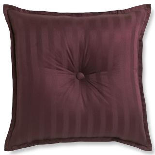 ROYAL VELVET Dark Raisin Damask Stripe 18 Square Decorative Pillow