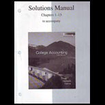 College Accounting, Chapter 1 13 Solution Manual