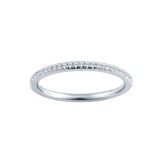 1/10 CT. T.W. Slim Diamond Band 14K White Gold, White/Gold, Womens