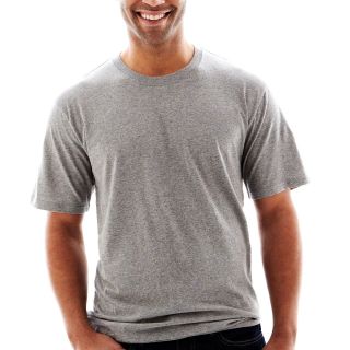 Stafford Cotton Lightweight Color Crewneck T Shirt   Big and Tall, Gray, Mens