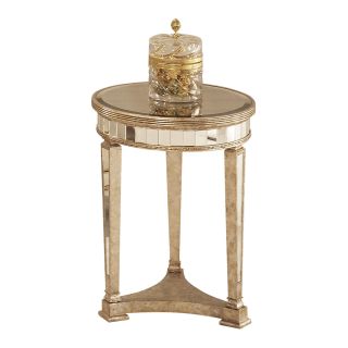 Isabella Round Accent Table, Silver