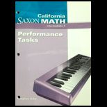 Saxon Math   Intermediate 4   Performance Tasks (CA)