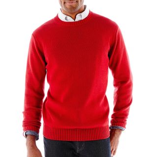St. Johns Bay Midweight Crewneck Sweater, Red, Mens