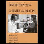 Cost Effectiveness in Health and Medicine