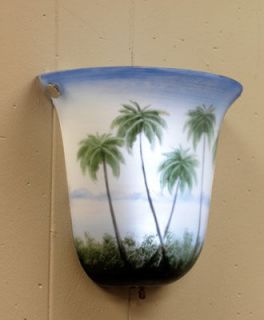 Bell Shaped Hand Painted Coconut Battery Powered Sconce