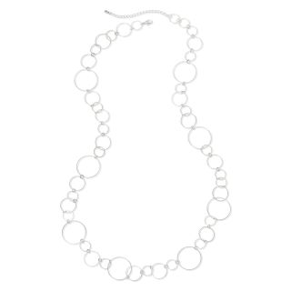 Circle Link Necklace, Gray