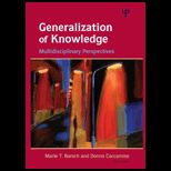 Generalization of Knowledge Multidisciplinary Perspectives