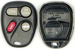 4 button Buick, Pontiac, Oldsmobile Remote replacement case/shell