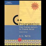 C++ Programming  From Problem Analysis to Program Design   With CD   Package