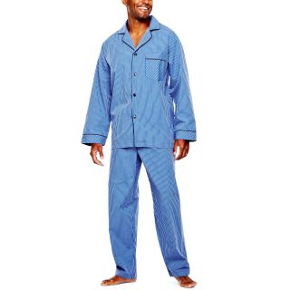 Stafford Pajamas   Big, Cobalt Stripe, Mens