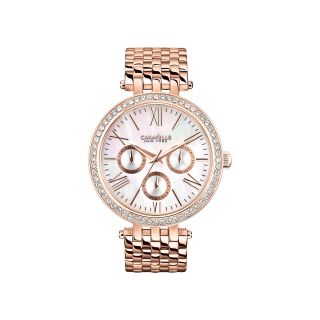 Caravelle New York Womens Mother of Pearl with Rose Tone Bracelet Watch
