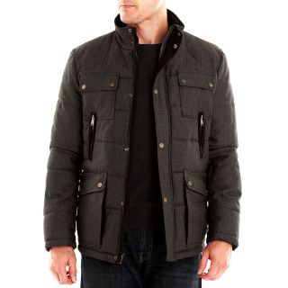 ROGUE STATE Rogue State Quilted Faux Wool Coat, Charcoal, Mens