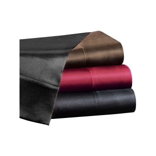 Premier Comfort Solid Satin Sheet Set, Black