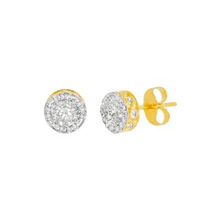 CT. T.W. Diamond Stud Earrings, Yg (Yellow Gold), Womens