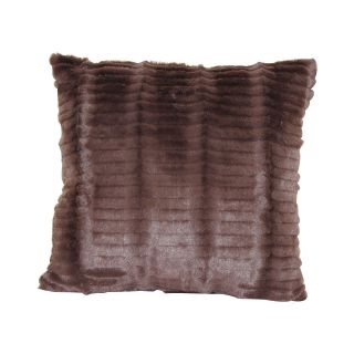 Faux Fur Decorative Pillow, Chocolate (Brown)