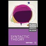 Syntactic Theory