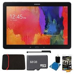 Samsung Galaxy Note Pro 12.2 Black 32GB Tablet, 32GB Card, Headphones, and Case