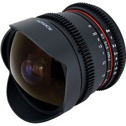 Rokinon 8mm T3.8 HD Cine Lens for Micro Four Thirds Mount with Removable Hood