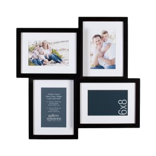 Gallery Solutions 4 Opening Collage Picture Frame, Black