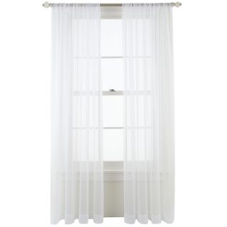 ROYAL VELVET Willa Rod Pocket Sheer Panel, White