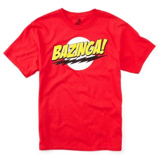 Bazinga Graphic T Shirt, Red, Mens