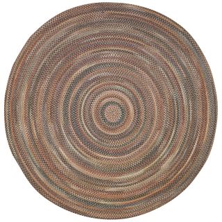 Capel American Traditions Braided Wool Round Rug, Blue