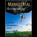 Managerial Accounting Models for Decision Making