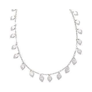 PALOMA & ELLIE Silver Tone Layering Leaf Necklace, Womens