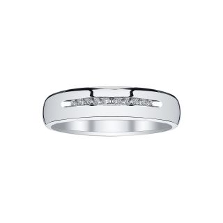 1/10 CT. T.W. Diamond Wedding Band, White, Mens