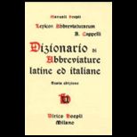 Dizionario Di Abbreviature Latin Edition Italian