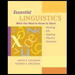 Essential Linguistics  What You Need to Know to Teach Reading, ESL, Spelling, Phonics, and Grammar