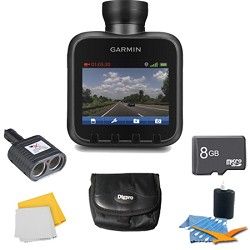 Garmin Dash Cam 10 Standalone HD Driving Recorder Plus Deluxe 8GB Accessory Bund