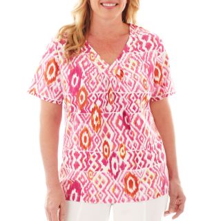 Alfred Dunner Mother s Day Ikat Print Knit Top   Plus