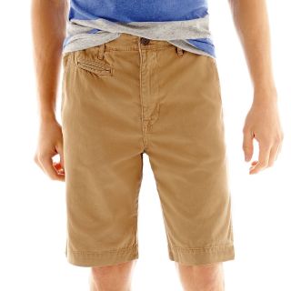 ARIZONA Solid Twill Shorts, Walnut Khaki, Mens