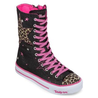 Skechers Shuffles Wild Spark Girls Boots, Black/Pink, Girls