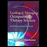 Leading and Managing Occupational Therapy Services