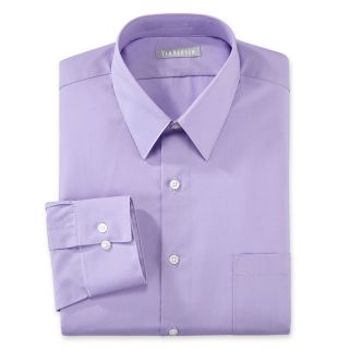 Van Heusen Poplin No Iron Dress Shirt, Lavender (Purple), Mens