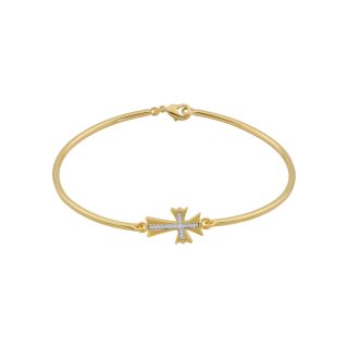 Bridge Jewelry Diamond Accent Cross Bracelet