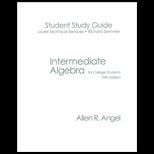 Intermediate Algebra for College Students, Student Study Guide