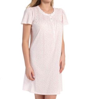 Aria 8614839 Romantic Florals Short Sleeve Short Nightgown