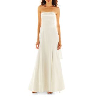 LILIANA Simply Double Layer Train Gown, Ivory