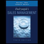 Dalrymples Sales Management  Concepts and Cases