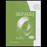 Calculus Student Solution Manual, Volume I
