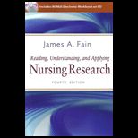 Reading, Understanding, and Applying Nursing Research With Cd