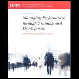Managing Performance Through Training and 